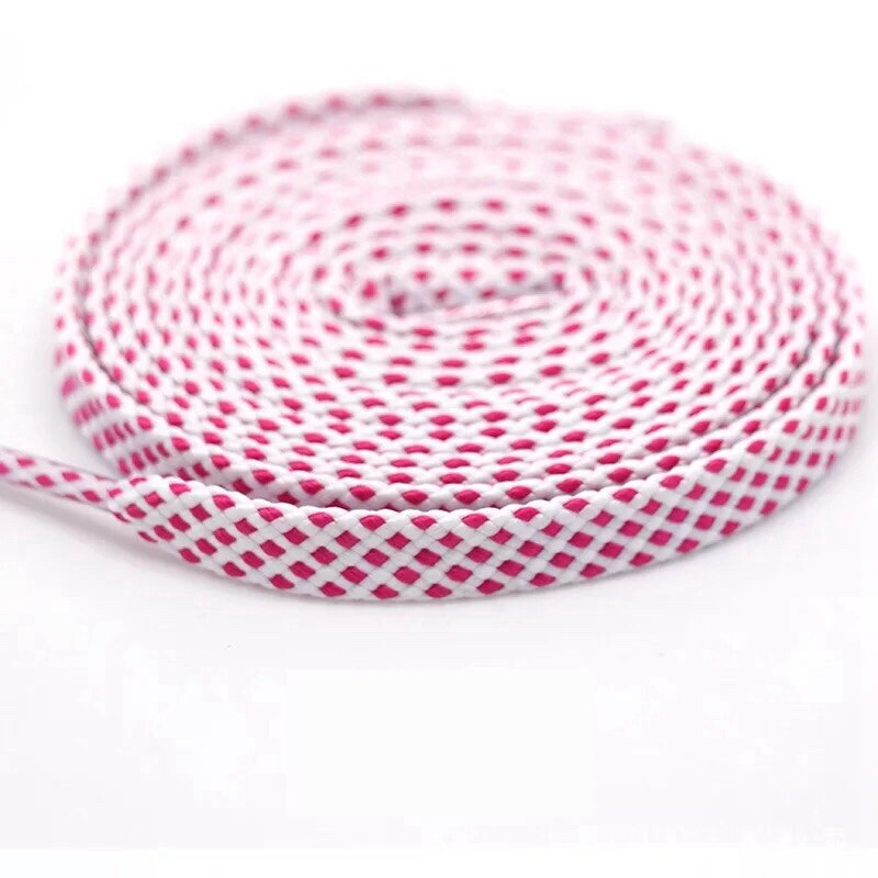 1 pair shoelace Fashion Polyester Sneaker Shoe Lace Colors Checkered Double Layer Hollow Flat Shoelaces 100/120/140CM PD1