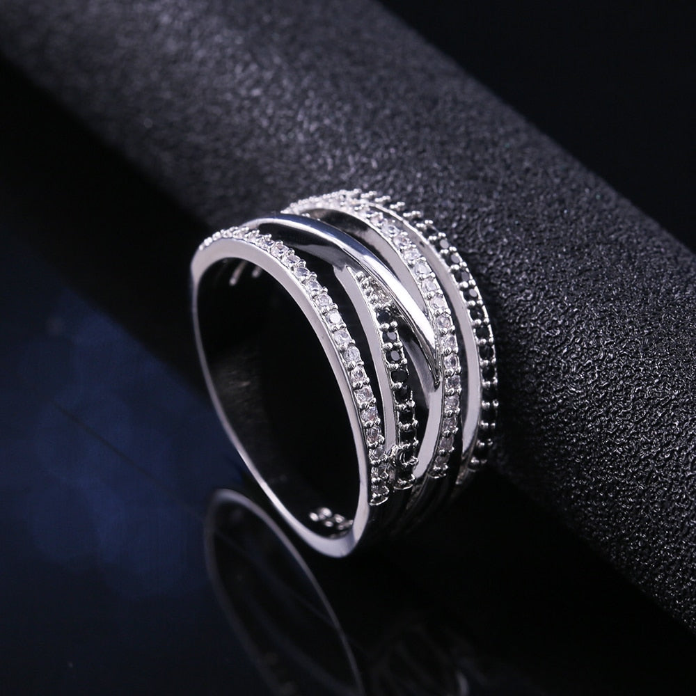 Huitan New Twist Ethnic Style Women Finger Ring