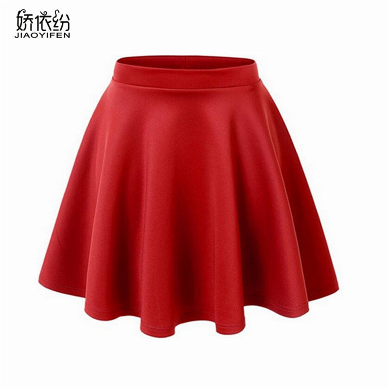 Korean Skirts Fashion Mini Elastic Pleated Skirt