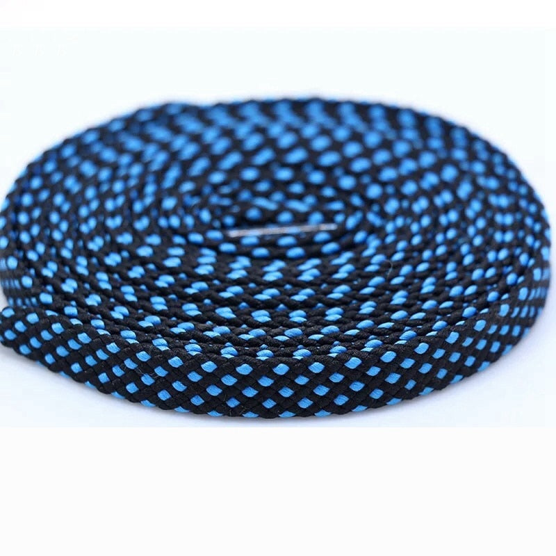 1 pair shoelace Fashion Polyester Sneaker Shoe Lace Colors Checkered Double Layer Hollow Flat Shoelaces 100/120/140CM PD1