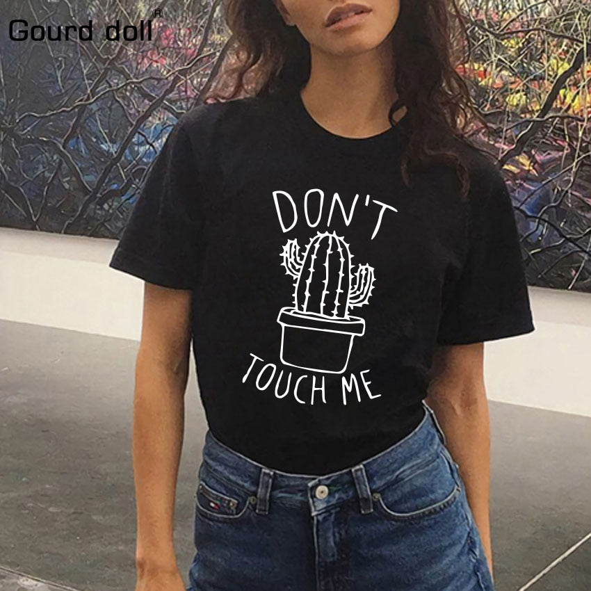 Cactus Printed Round neck  T-Shirt Cotton Top Tee