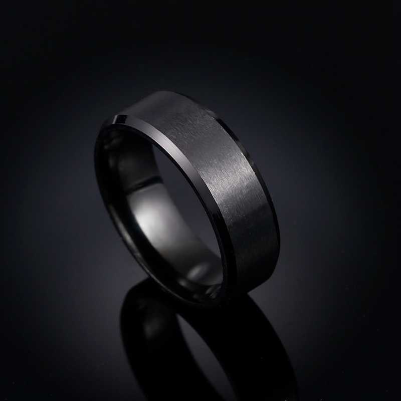 Fashion Charm Jewelry ring men stainless steel Black Ring