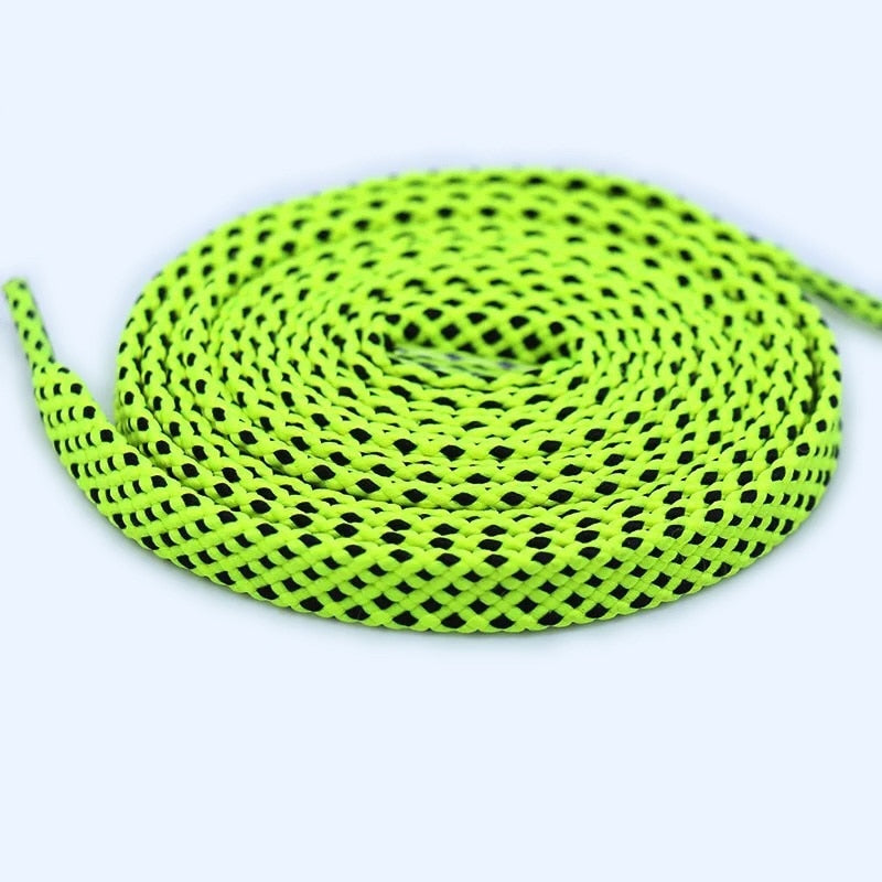 1 pair shoelace Fashion Polyester Sneaker Shoe Lace Colors Checkered Double Layer Hollow Flat Shoelaces 100/120/140CM PD1