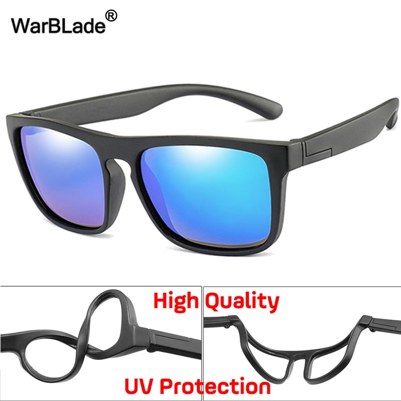 WarBlade Silica Soft Sunglasses Polarizing Square Boys Girls Brand Eyeglasses