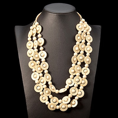 UDDEIN Bohemia Ethnic Multi Layer Beads Necklace
