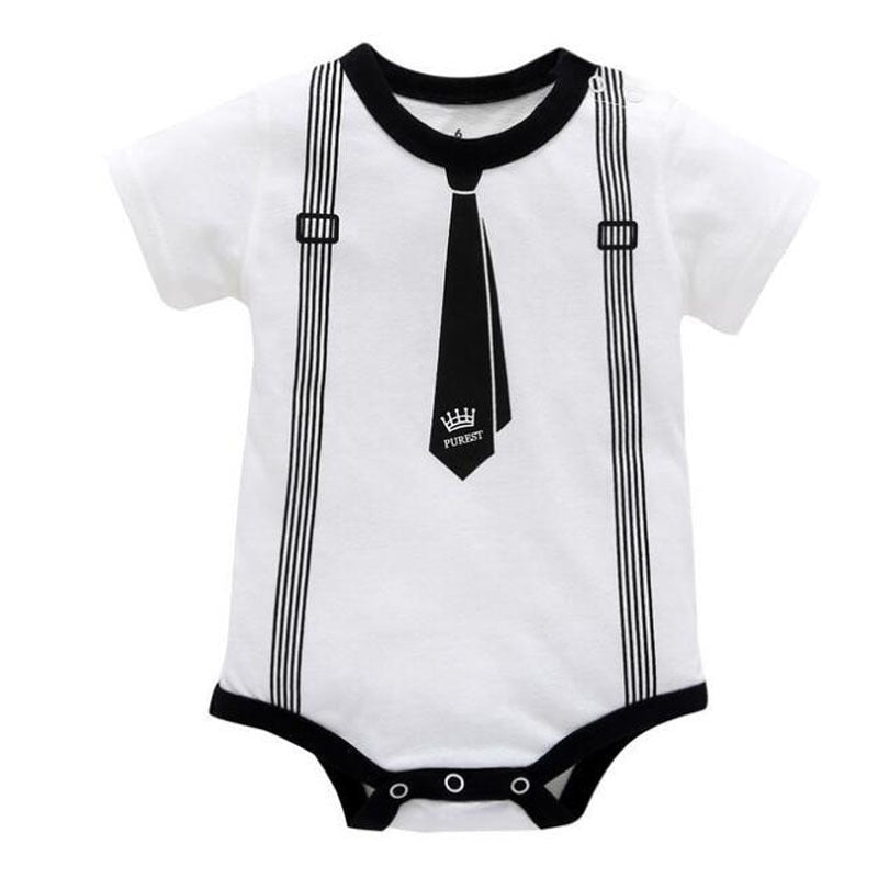 Summer Gentleman Rompers 0-12M Infnat Boys Cotton Jumpsuit