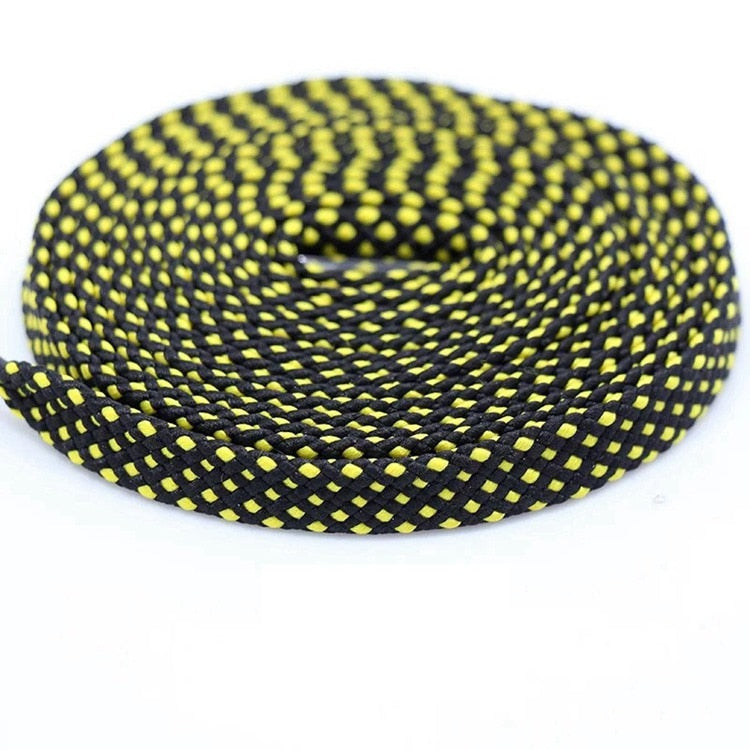 1 pair shoelace Fashion Polyester Sneaker Shoe Lace Colors Checkered Double Layer Hollow Flat Shoelaces 100/120/140CM PD1