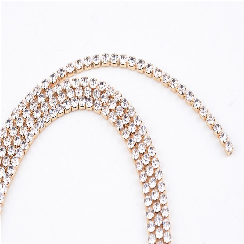 NK121 Wild Crystal Rhinestone Bling Chokers Necklace