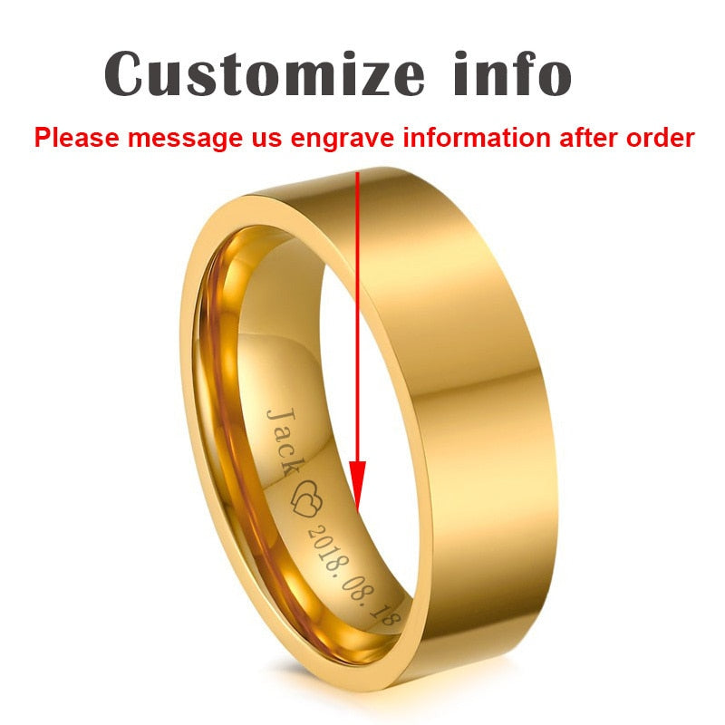 Wedding Ring Gold Color Engagement Rings for Women and Men Jewelry