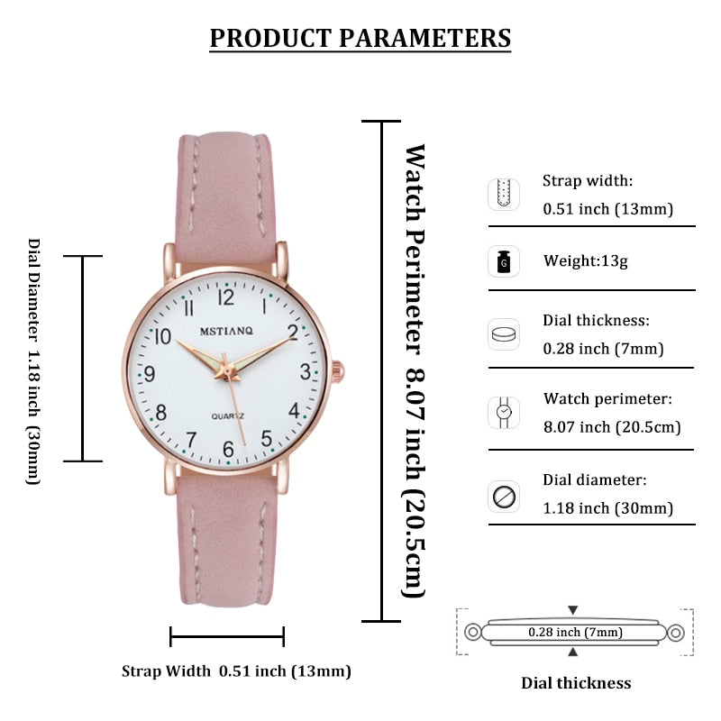 2022 New Watch Women Fashion Casual Leather Belt Watches
