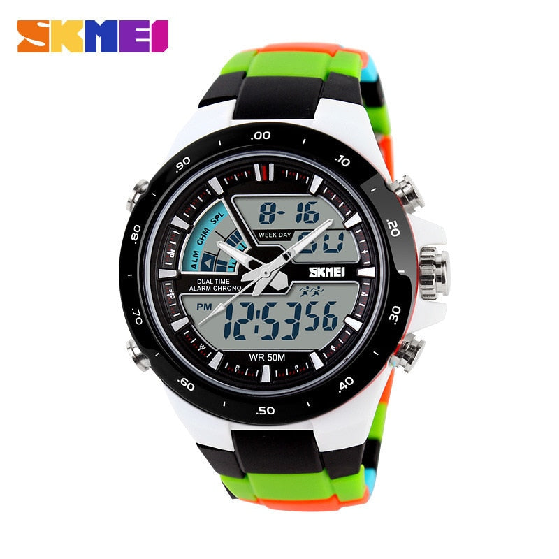 Men Sport Watch Dual Display Top Luxury Brand Men Waterproof