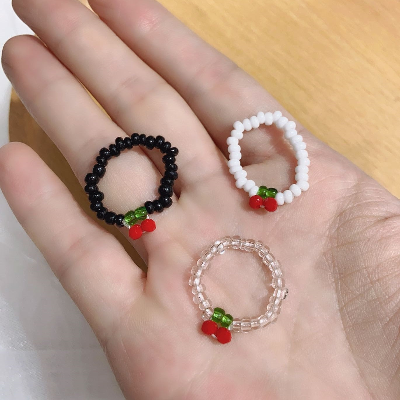 Donarsei Bohemia Beaded Red Cherry Necklace