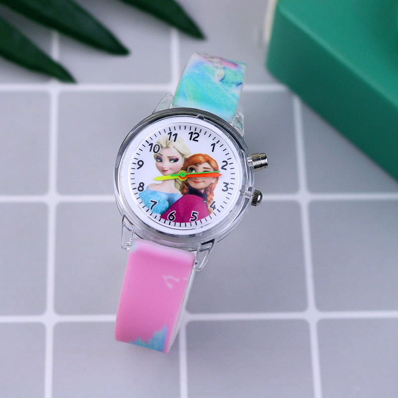 Silicone Strap Princess Elsa Children Watch