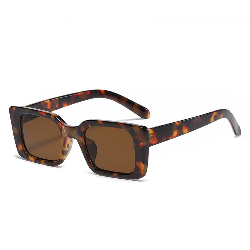 Retro Leopard Shades UV400 Trending Square Sun Glasses