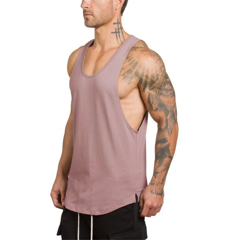 Ccotton singlets canotte bodybuilding stringer tank top