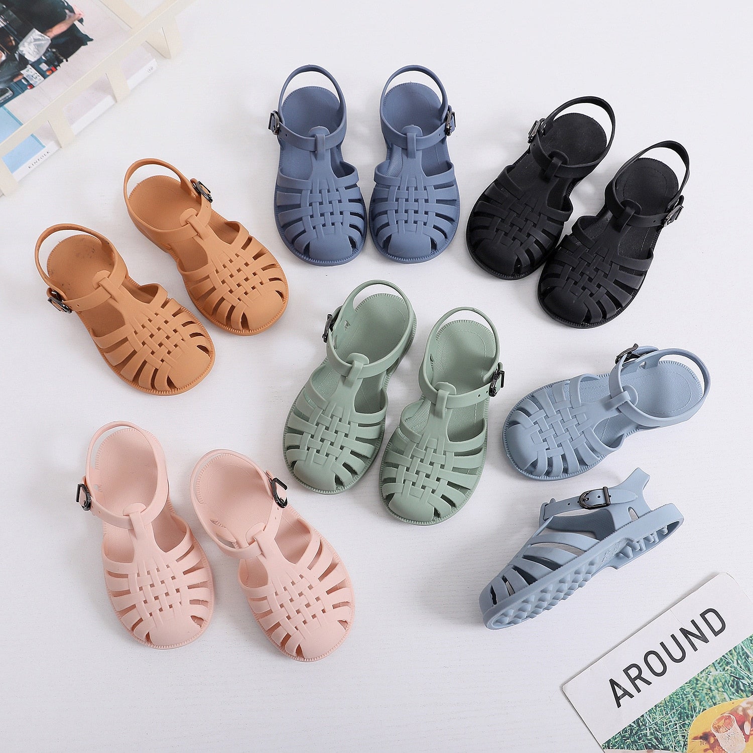 Baby Gladiator Sandals Casual Breathable Hollow Out Roman Shoes PVC Summer Kids Shoes 2022 Beach Children Sandals Girls