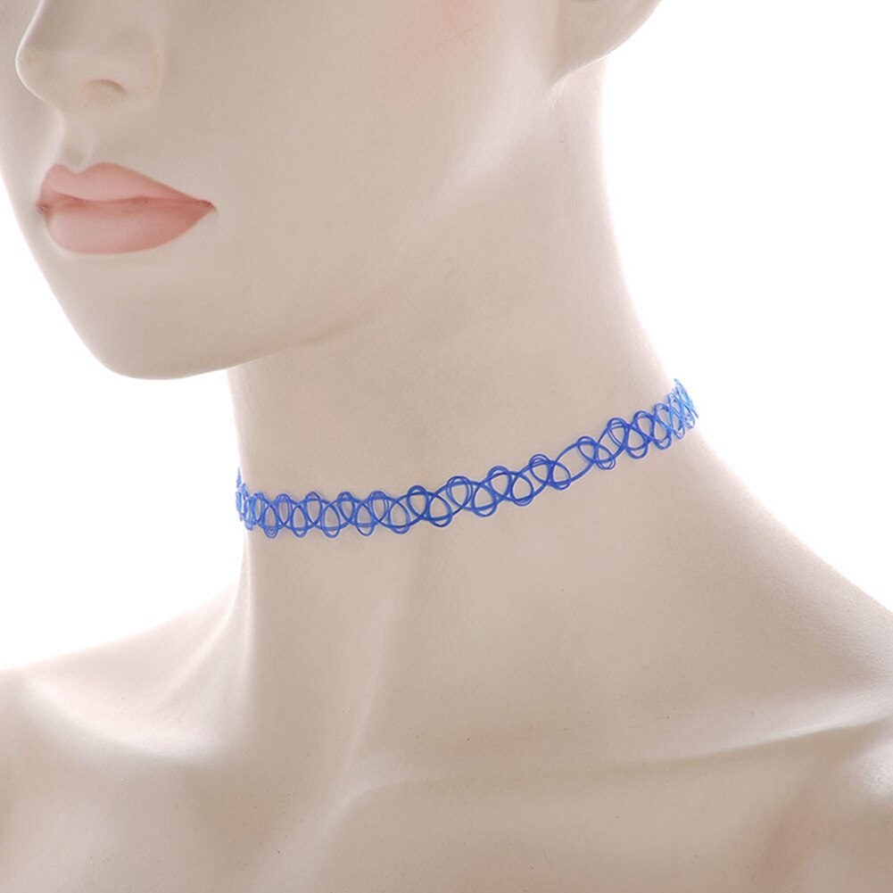 Vintage Hippy Stretch Elastic Choker Necklace