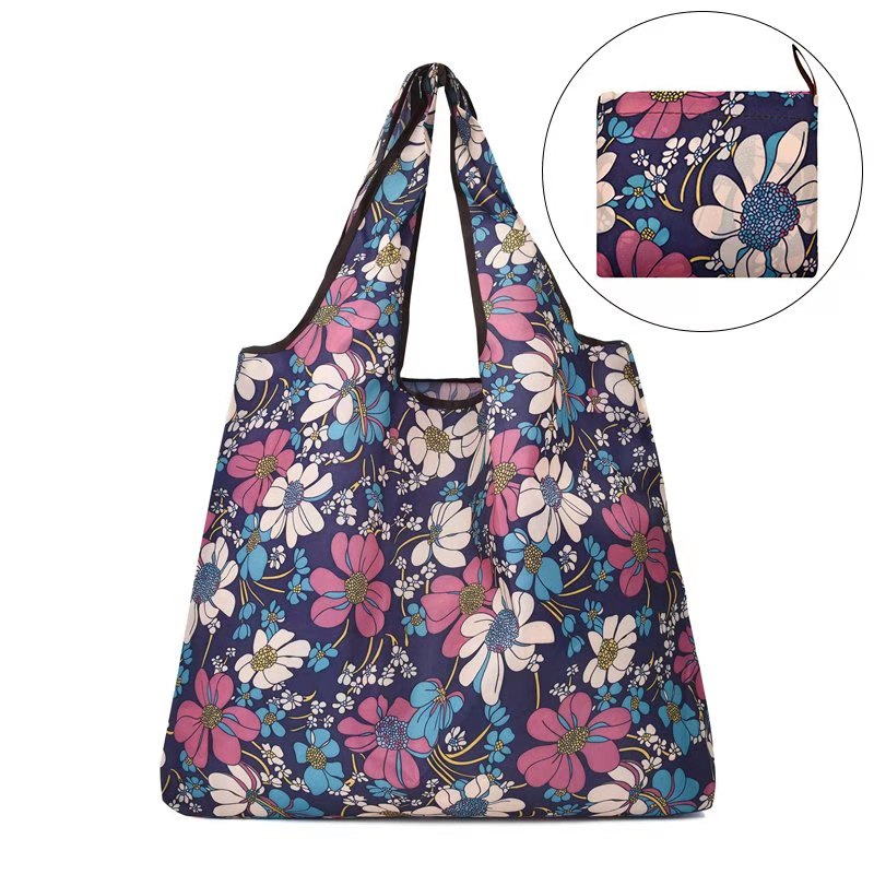 Reusable Foldable Tote 30lbs Cute Grocery Bag