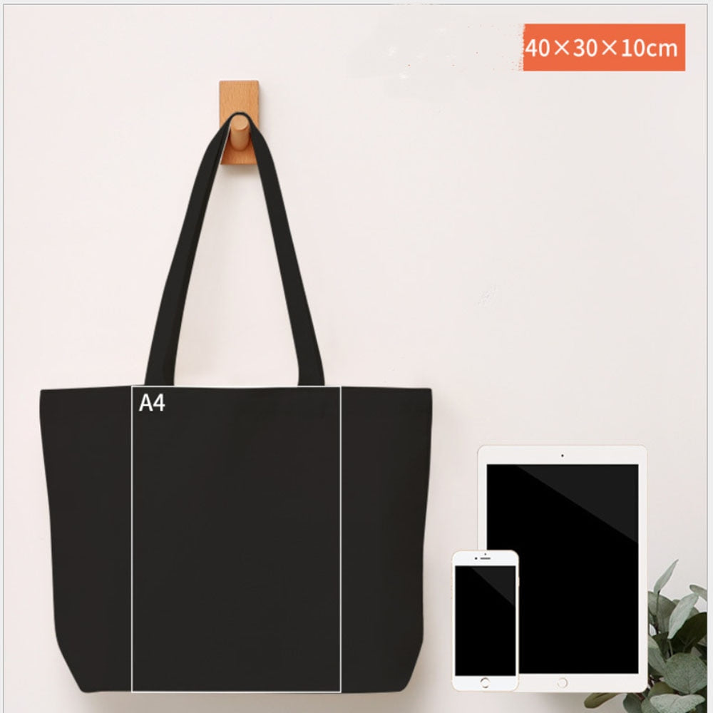 Cotton Zipper Portable Canvas Bag