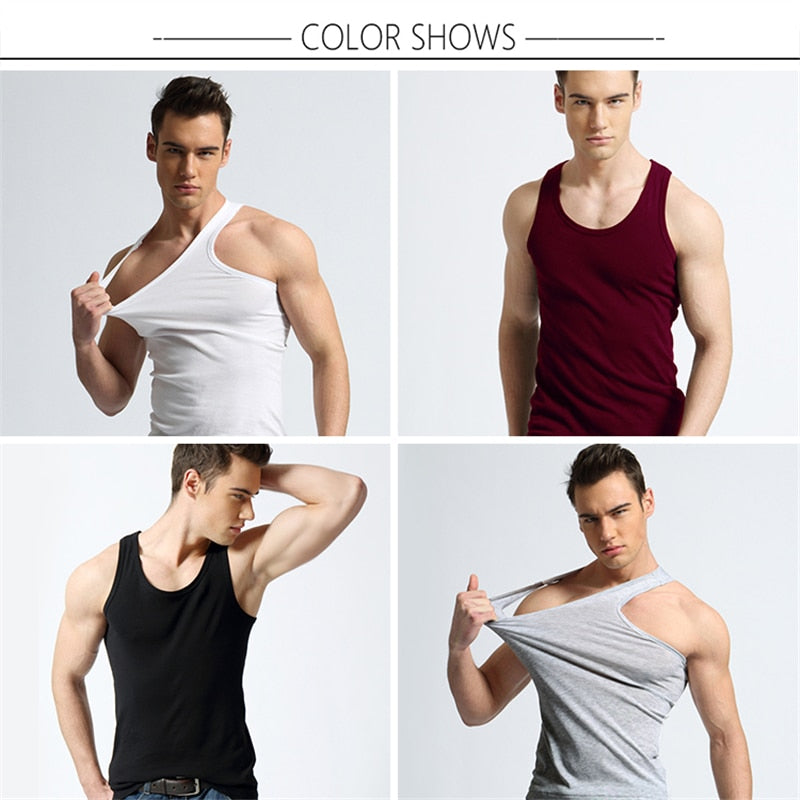 TFETTER Cotton Singlet Sleeveless Slim Fit Vest Men Tank Top