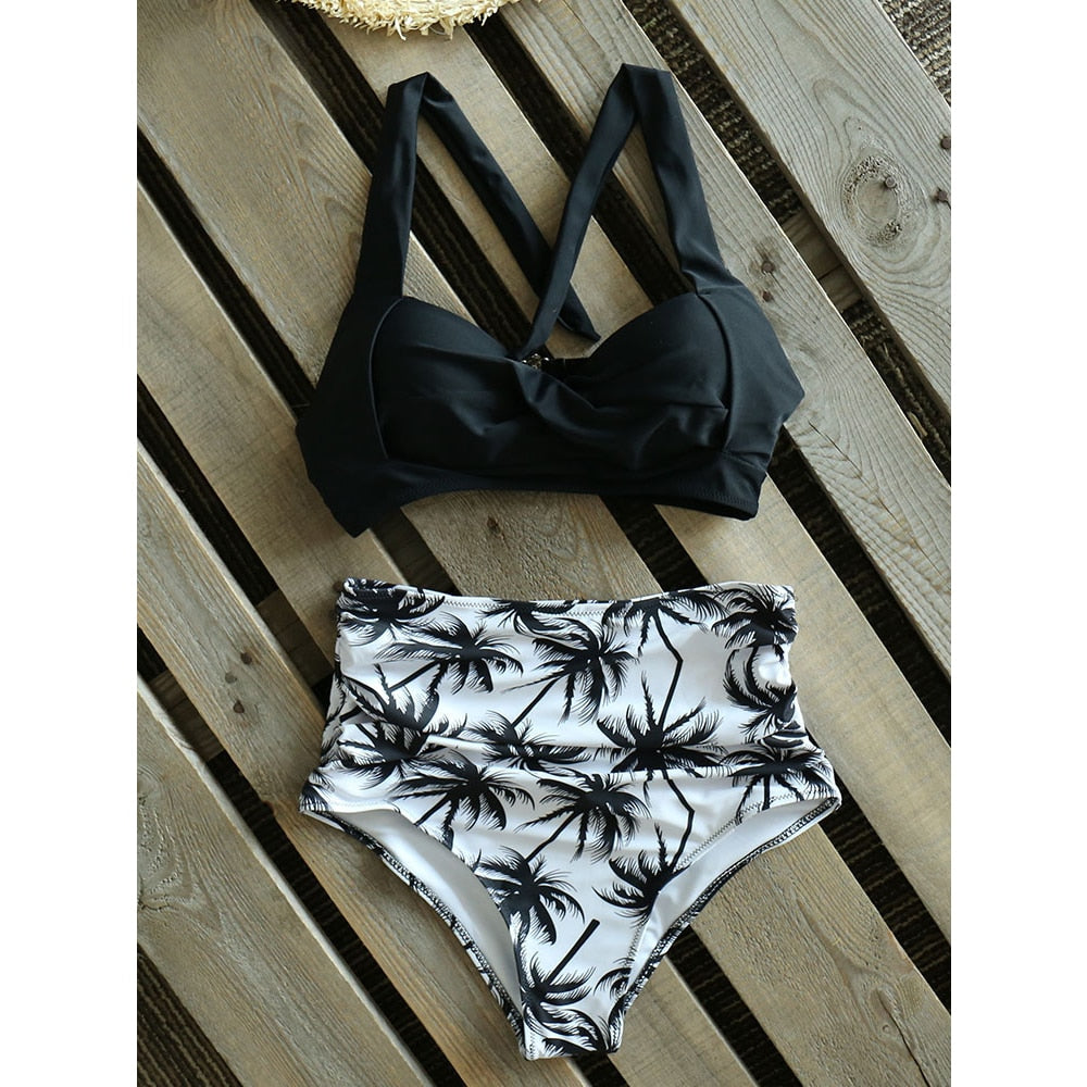 Halter High Waist Bikini Swimwear