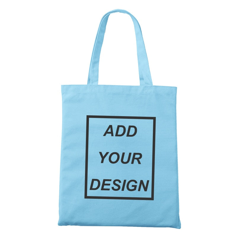 Custom Original Design White Zipper Unisex Canvas Bags