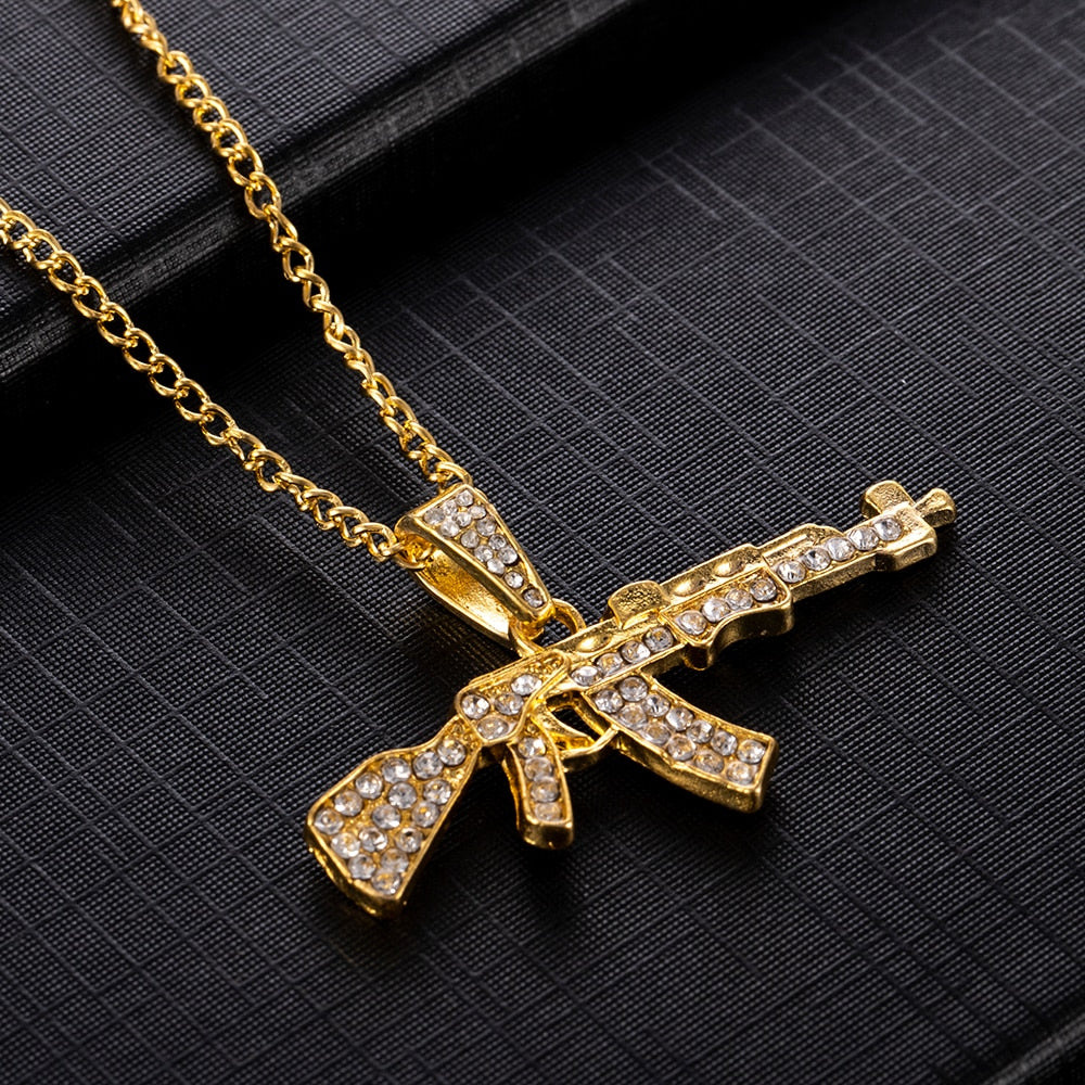 Dominic Toretto  Rhinestone Cross Crystal Pendant Chain Necklace