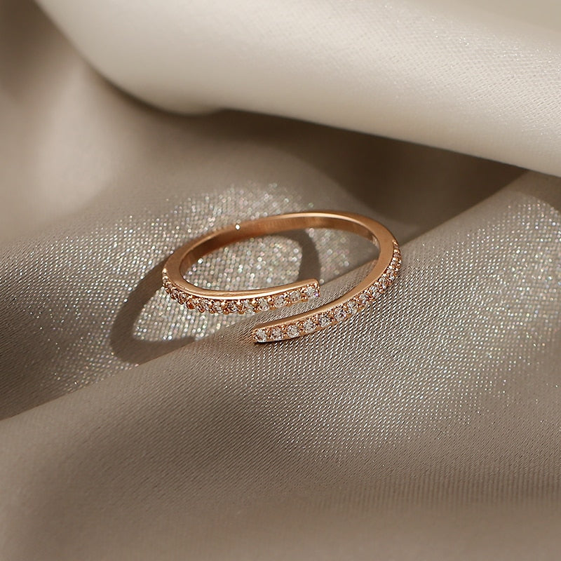 Minimalist Geometric Rose Gold Colour Ring