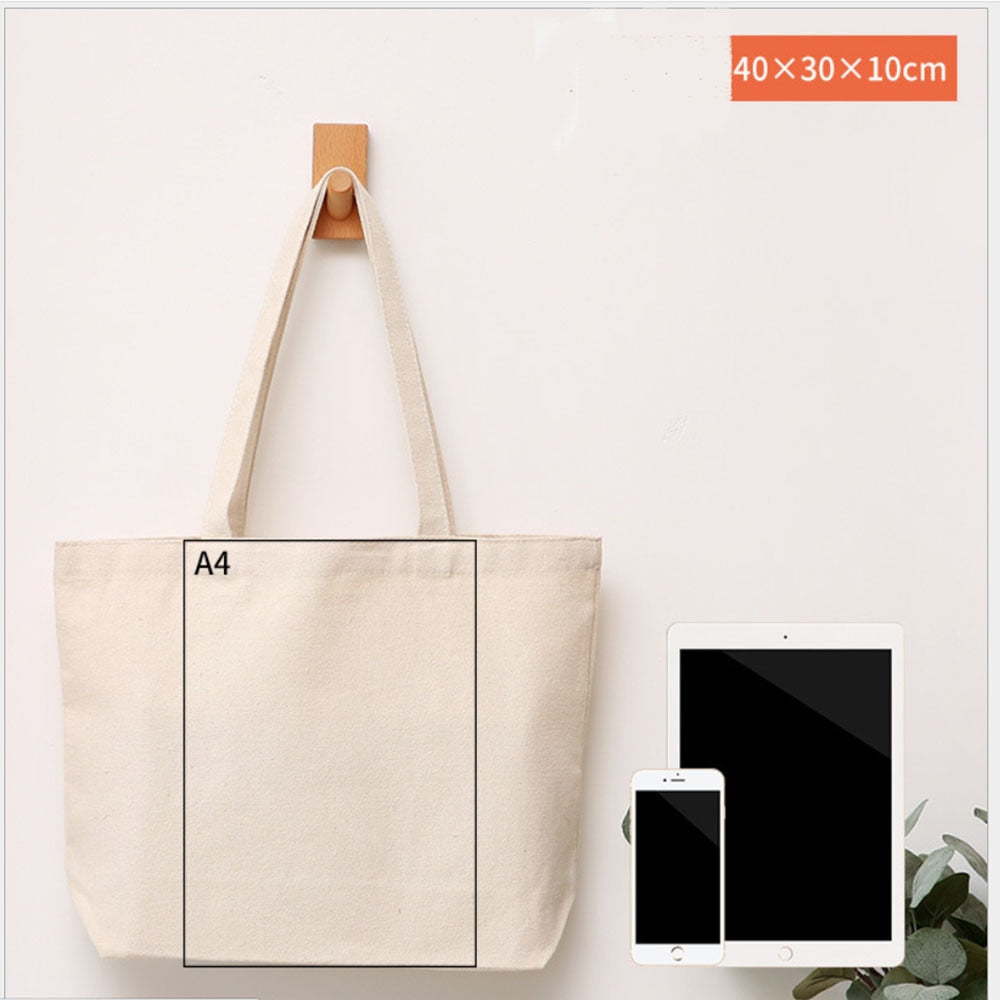 Cotton Zipper Portable Canvas Bag