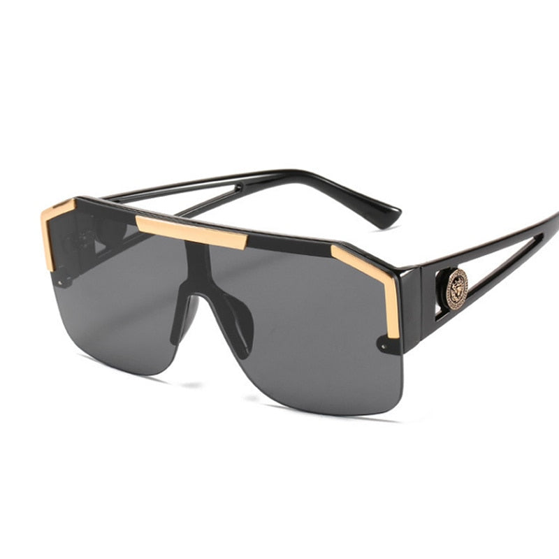 New Luxury Oversized Man Gradient Square Sunglasses