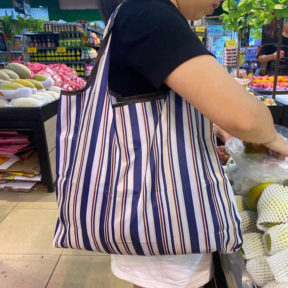 Reusable Foldable Tote 30lbs Cute Grocery Bag