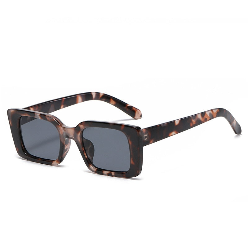 Retro Leopard Shades UV400 Trending Square Sun Glasses