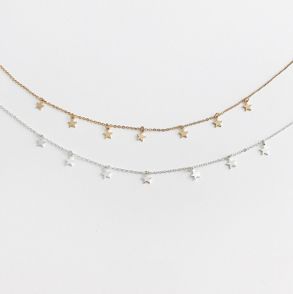 Gold Color Star Party Women Pendant Necklace