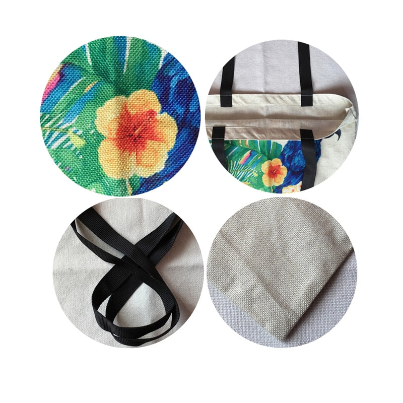 Personal Customize Women Tote Bag Linen Canvas Bag With Print Log