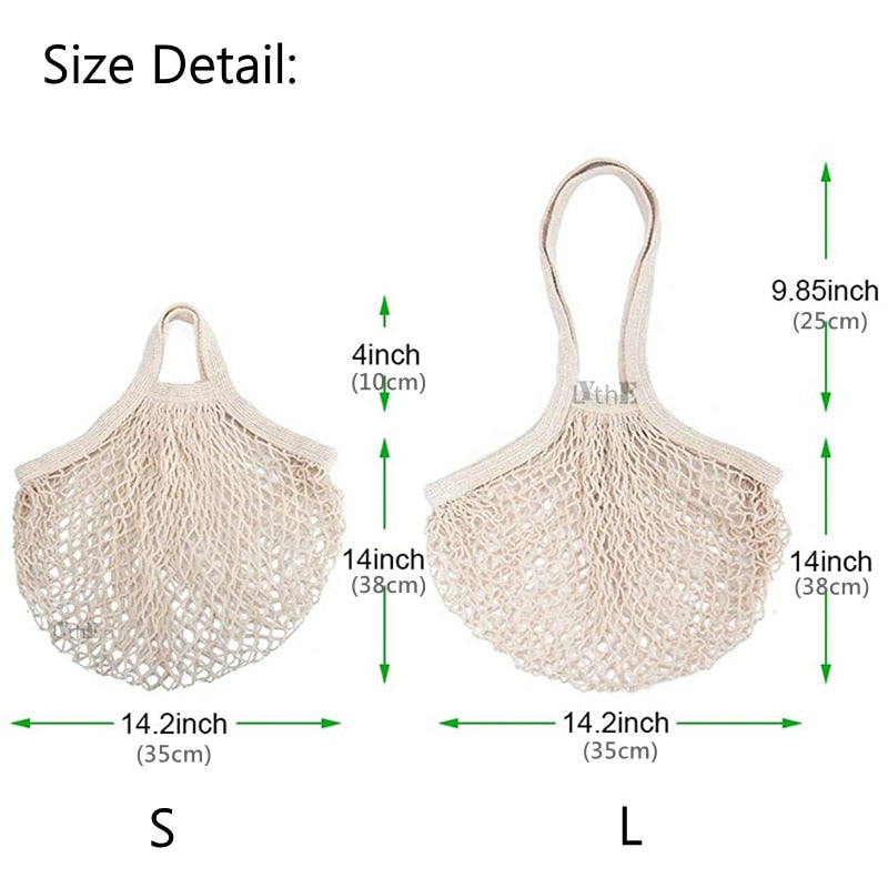 Reusable Washable Cotton String Bag