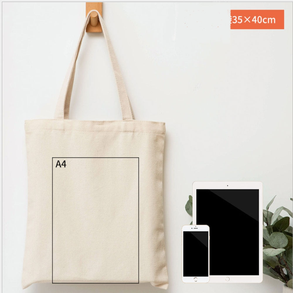 Cotton Zipper Portable Canvas Bag