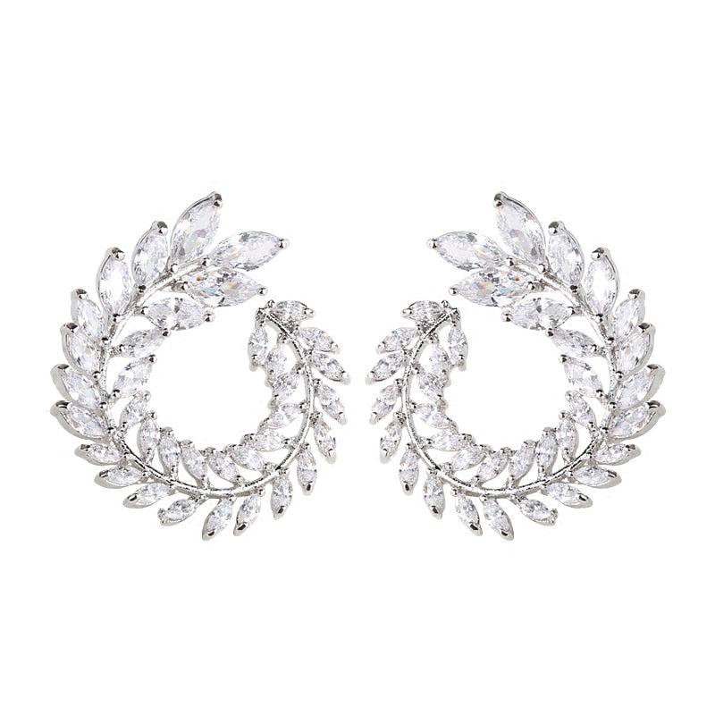 10 Colors Rhinestone Geometric Big Round Earrings