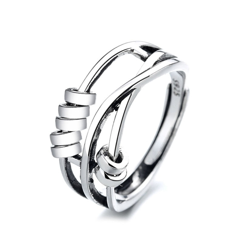 Anxiety Ring Adjustable Opening Women Men Fidget Ring