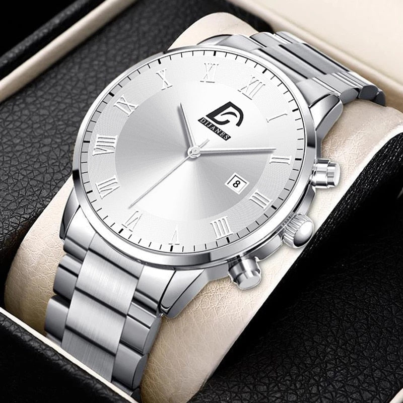 Luxury Minimalist Quartz Stainless Steel Wrist Watch