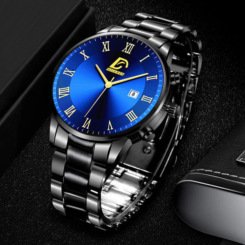 Luxury Minimalist Quartz Stainless Steel Wrist Watch