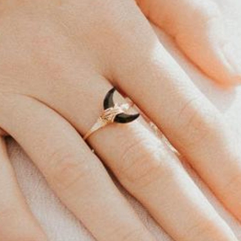 Crescent Moon Metal Ring