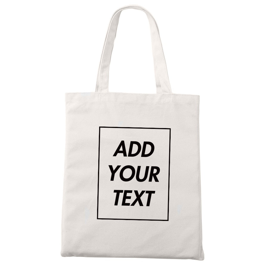 Custom Original Design White Zipper Unisex Canvas Bags