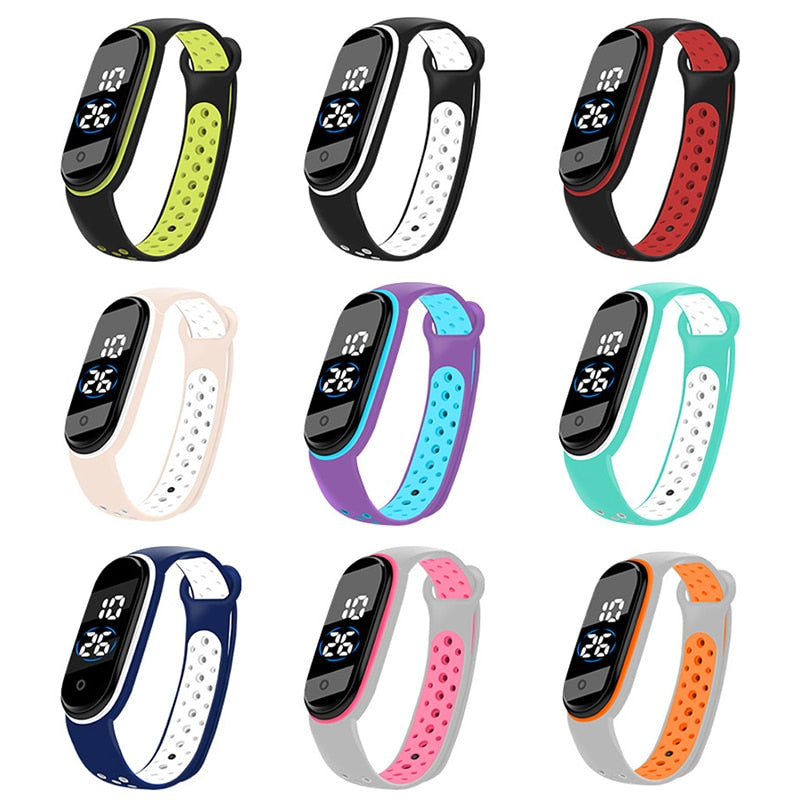 Candy Color Silicone Strap Watch LED Digital Watch Bracelet