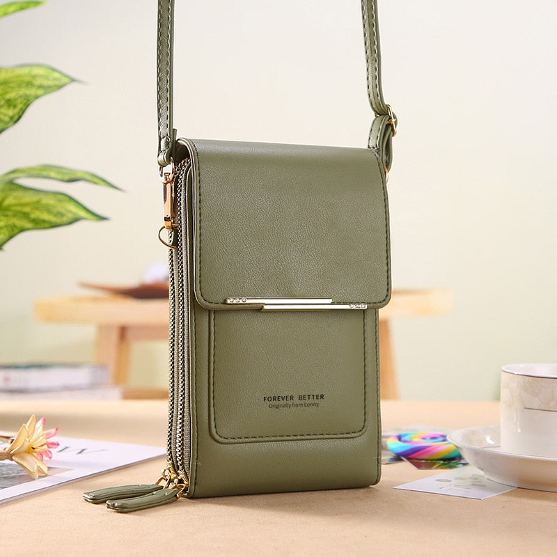 Buylor Soft Leather Women&#39;s Bag Wallets Touch Screen Cell Phone Purse Bags of Women Strap Handbag Female Crossbody Shoulder Bag