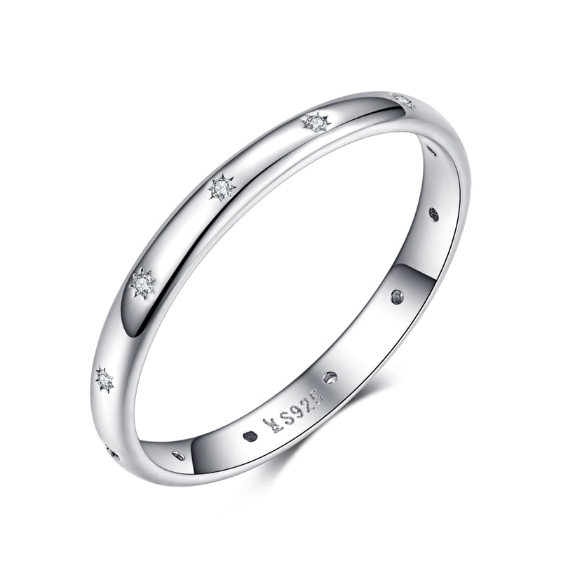 BAMOER 925 Sterling Silver Star Turquoise Ring