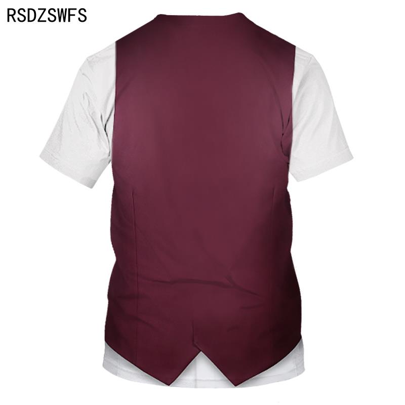 Two Piece 3D T-Shirt Digital Printed Men's Tops Tees