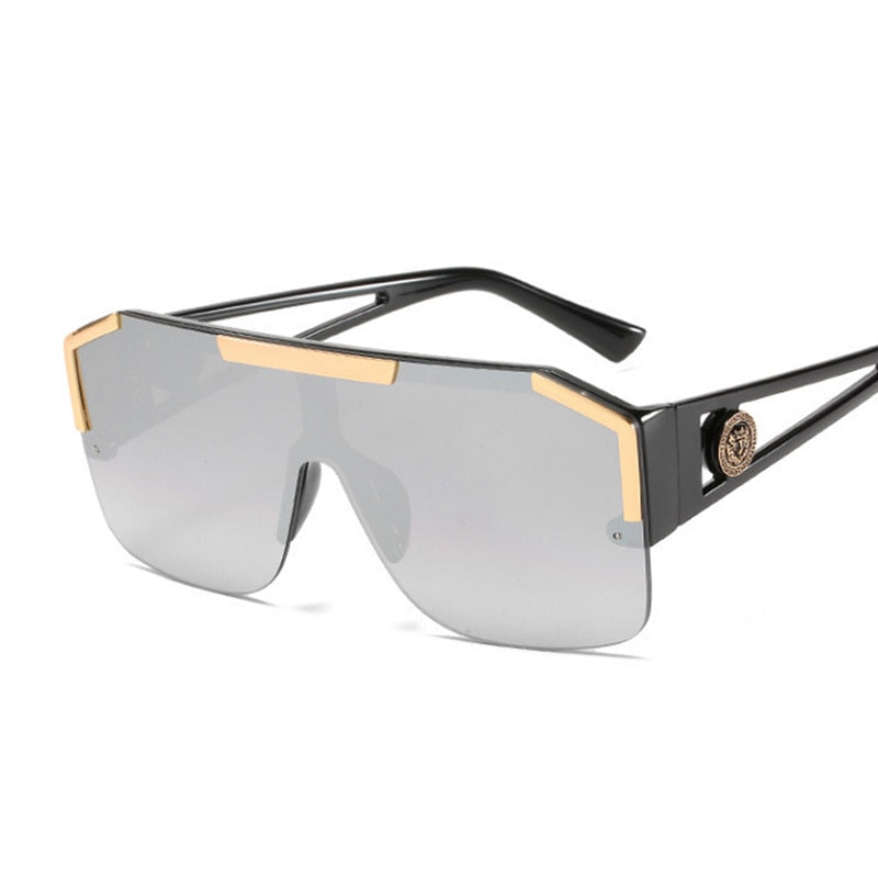 New Luxury Oversized Man Gradient Square Sunglasses