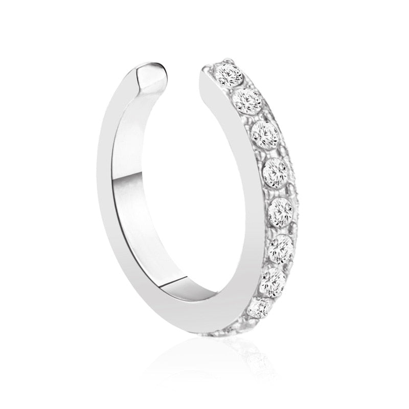 Minimalist Fashion Cartilage Hoop Earrings fake piercing Clip Unisex