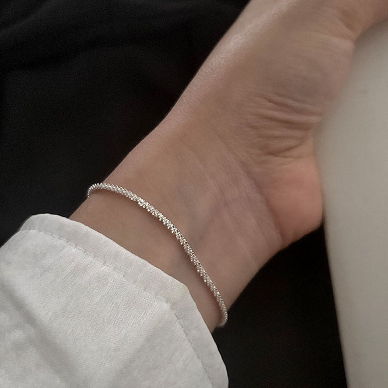 New Silver Color Double Heart Bracelet
