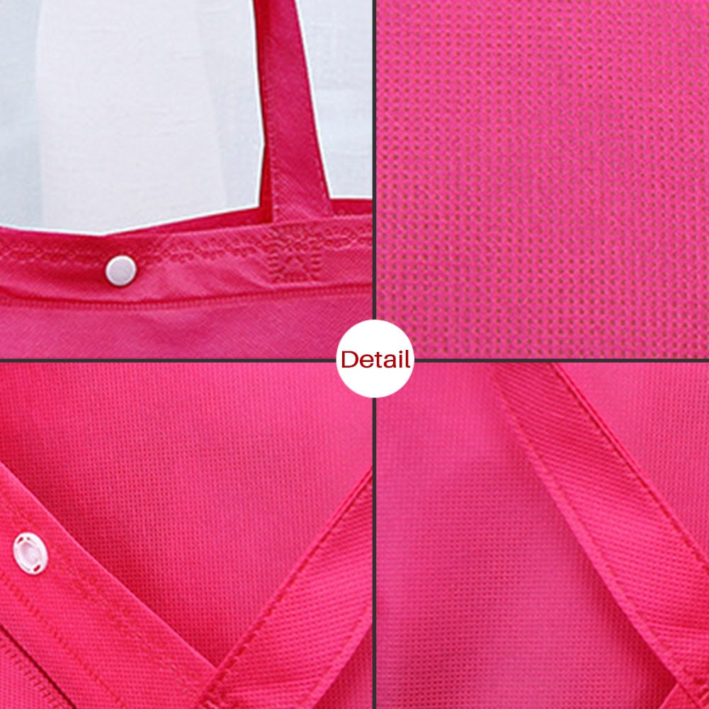 Reusable Foldable Button Durable Non-Woven Tote Shopping Bag
